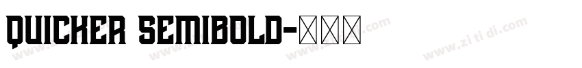 Quicker SemiBold字体转换